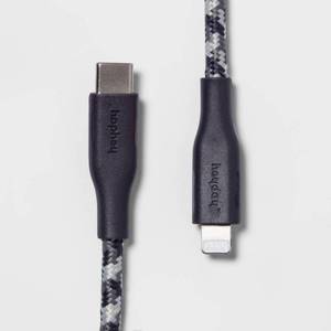 lot 2382 image: 10 Lightning to USB-C Braided Cable - heyday Dusk Blue Male-To-Male, Apple Lightning Connector - Retail $30