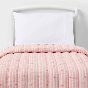 lot 2391 image: Toddler Patisserie Heart Striped Kids Quilt - Pillowfort - Retail $40