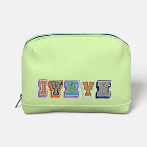 lot 2577 image: Tech Pouch - heyday Pastel Lime Word Embroidery Electronics Accessory Case - Retail $8