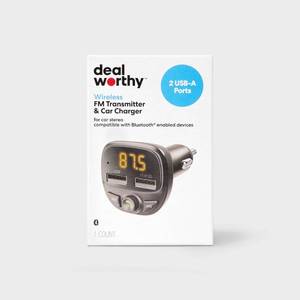lot 2526 image: FM Bluetooth Transmitter - dealworthy Black Vehicle Electronics USB Adapter - Retail $15