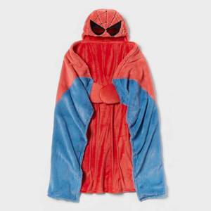 lot 2475 image: Marvel Spider-Man Kids Hooded Blanket - The Marvel Collection by Pillowfort - Retail $25