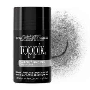 lot 2404 image: Toppik Hair Building Fibers, Gray, 12g Fill In Fine or Thinning Hair, Instantly Thicker, Fuller Looking, 9 Shades for Men & Women, Keratin Protein Formula - Retail $25