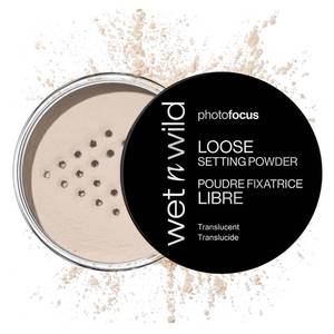 lot 2416 image: wet n wild Photo Focus Loose Baking Setting Powder, Highlighter Makeup, Fair to Medium & Tan Skin Tones - Translucent - Retail $7