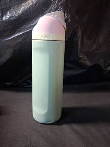 lot 2437 image: Owala Insulated Water Bottle Pink and Green 24oz  - Retail $30