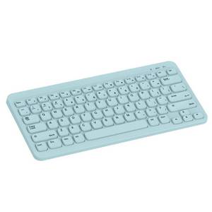 lot 2611 image: North Compact Square Key Wireless Keyboard - Sky Blue Membrane Switch, Compact 60% Layout - Retail $18
