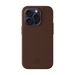 lot 2789 image: Incipio cru. iPhone 15 Pro Protective Case with MagSafe - Brown Faux Leather - Retail $50