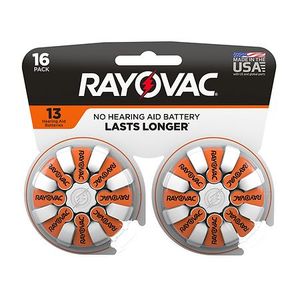lot 2620 image: Rayovac Size 13 1.45V Hearing Aid Battery - 16pk Single-Use, Output Voltage 1.45V&nbsp