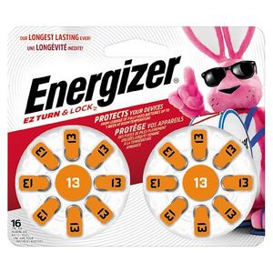 lot 2635 image: Energizer Size 13 Hearing Aid Batteries - Orange 16pk&nbsp