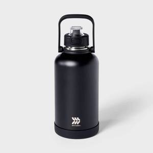 lot 2689 image: 64oz Stainless Steel Vacuum Insulated Water Bottle Black - All In Motion Portable Drinkware - Retail $21