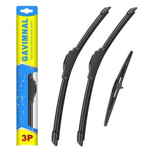 lot 2741 image: Gavimnal 242012 Silicone Wiper Blades Replacement For Toyota 4Runner 2010-2024,All-Season Front Rear Windshield Wiper Blades(Set of 3) - Retail $19