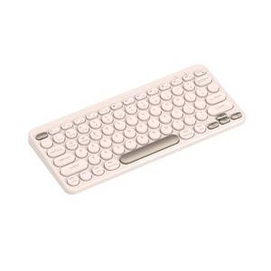 lot 2749 image: North Compact Round Key Wireless Keyboard - Beige - Retail $18