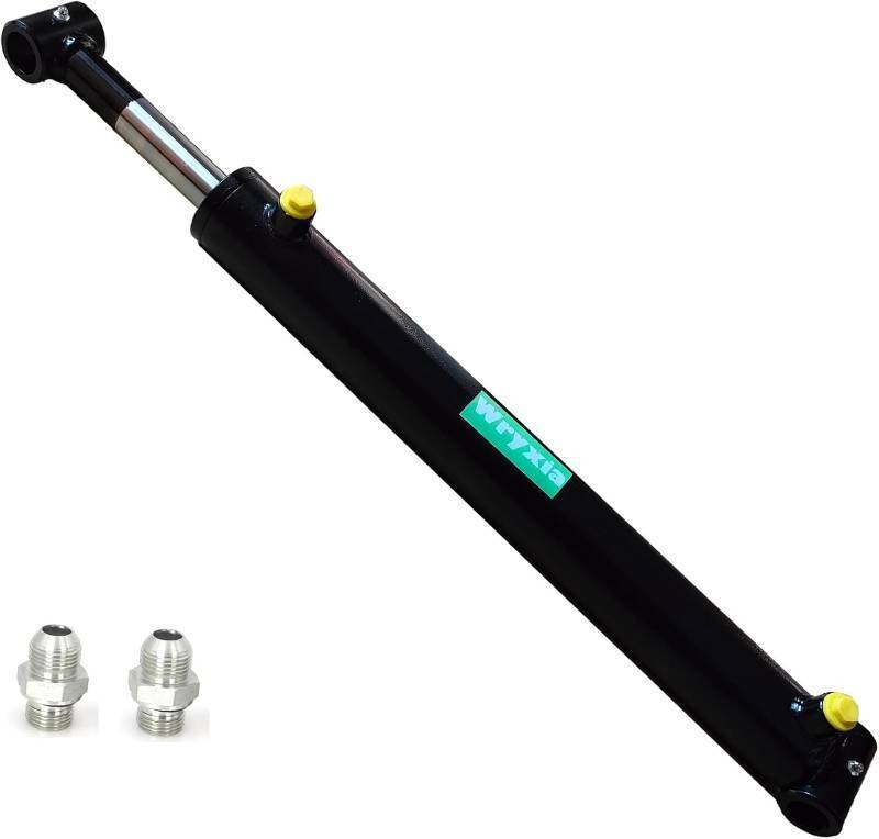 lot 5629 image: Double Acting Universal Hydraulic Cylinder, 2900-3600 PSI Hydraulic Cylinders Chrome Plated Piston Rod (Stroke 16 Pin 1.0) - Retail $100