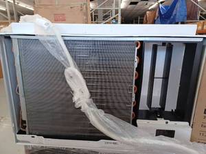 lot 17135 image: LG 18 000 BTU 1 000 Sq Ft Smart Wi-Fi Enabled Window Air Conditioner with 12 000 BTU Supplemental Heat  White