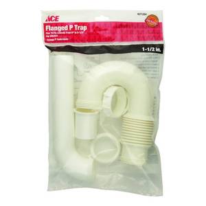 lot 17160 image: Ace 1-12 in. Dia. x 1-12 in. Dia. Slip To Slip PVC Flanged P-Trap