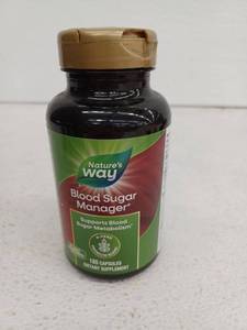 lot 17245 image: Natures Way Blood Sugar Manager Capsules, 6 Pack