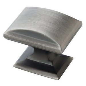 lot 17326 image: Amerock Bp29340 Candler 1 14  Rectangular Cabinet Knob, Silver