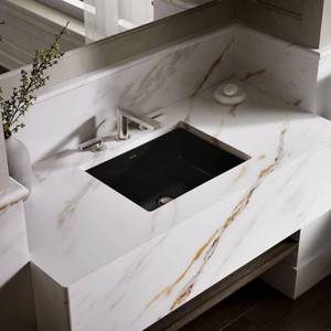 lot 17376 image: Kohler Verticyl K2882 Rectangle Undermount Bathroom Sink