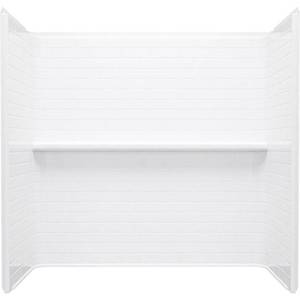 lot 17442 image: Traverse 60 in. W x 60 in. H x 30 in. D 4-Piece Direct to Stud Alcove Shower Wall Surround in. White