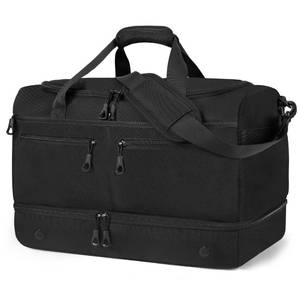 lot 1865 image: HILOMON Mens Weekend Bags for Traveling, 45L Carry On Duffle Luggage 22x14x9 Airline Approved, Large Overnight Duty Gym Bag with Shoe Compartment & Wet Pocket - Retail $25