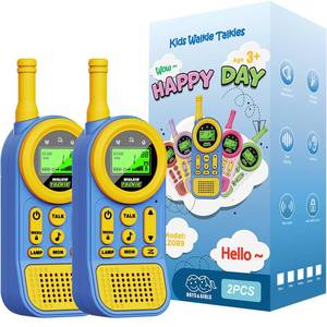 lot 1872 image: Ptnerbeh Walkie Talkies for Kids Toys Toys for 3-12 Year Old Boys Girls - 22 Channels 2 Way Radio Toy with Backlit LCD Flashlight - 3 Miles Range for OutsideCampingHiking (2-Pack) Blue - Retail $13