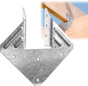 lot 1890 image: Garaook 24 Pack 16-Gauge Hurricane Ties for Rafter, Heavy Duty Hurricane Straps, Robust Hot Dip Galvanized Rafter Ties Brackets, Joist Hangers for 2X Deck Joists - Retail $27