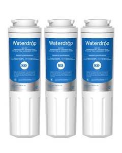 lot 1913 image: Waterdrop EDR4RXD1 Replacement for EveryDrop Filter 4, Whirlpool UKF8001, 4396395, Maytag UKF8001AXX-200, UKF8001AXX-750, WD-F07, Refrigerator Water Filter, 3 Filters - Retail $30