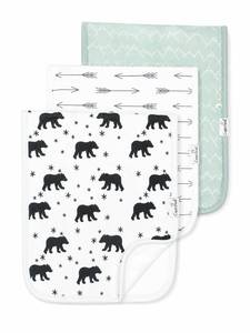 lot 13690 image: Copper Pearl Premium Baby Burp Cloths - 3-Pack Large Cotton Burp Cloths, Extra Soft Spit Up Rags with 3 Absorbent Layers, Perfect for Baby Boy and Baby Girl Gifts - Retail $23