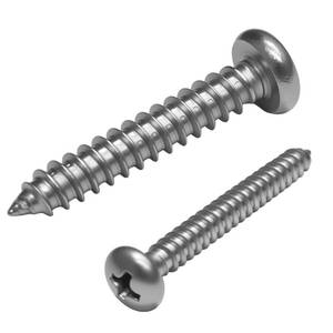 lot 13692 image: IEORAIL #8 x 1-12 Self Tapping Screws (50 Pcs), Long Stainless Steel Pan Head Phillips Wood Screws for Construction, Fencing, Framing  Corrosion-Resistant Fasteners - Retail $5