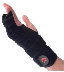 lot 13710 image: Pinky Finger Splint Boxer Fracture Brace  Ulnar Gutter Splint Hand Brace  Ring & Little Finger Splints  Broken Metacarpal Support Cast  Dupuytrens Contracture  Boxers Pinky Braces (MED RIGHT) - Retail $30