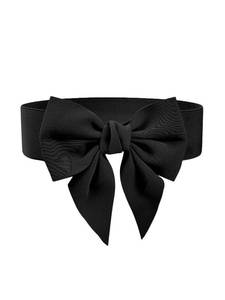 lot 13713 image: Verdusa Womens Bow Knot Wide Elastic Waist Belt Stretchy Waistband Black suit waist size29.5-33.5 - Retail $13