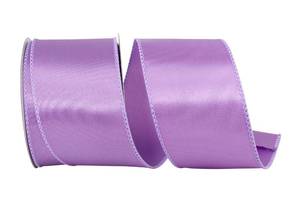 lot 13714 image: Reliant Ribbon 92575W-120-40F Satin Value Wired Edge Ribbon, 2-12 Inch X 10 Yards, Lavender - Retail $9