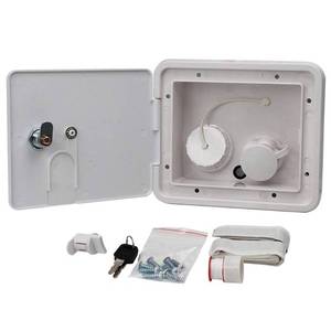 lot 13724 image: beiyoule Gravity City Water Inlet Fill Dish Hatch Lock for RV Trailer Cars for Most Fresh Water Inlets on RV Motorhomes Caravans & Boats - Retail $33
