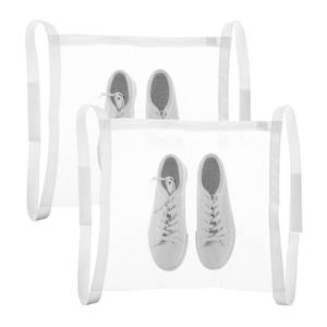 lot 13730 image: 2 Pack Shoe Dryer Bag, Reusable Sneaker Dryer Bag for Shoes, 15.7x15.7 in Mesh Shoe Drying Bags with Zipper and Strap for Washing Machine - Retail $7