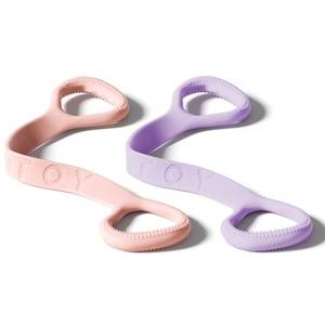 lot 13748 image: YOTTOY Figure 8 Resistance Band, Elastic Resistance Band with Comfortable Handles for Home Workout, Physical Therapy, Arm, Leg & Glute Training (PinkPurple, 2035 LB) - Retail $14