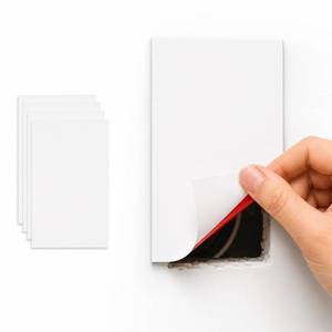 lot 13750 image: Rubber Bond Self-Adhesive Rubber Wall Outlet Cover Plate 5 Pack - Easy to Apply Peel & Stick Drywall Hole Patch - 5x3 Inch Screwless Blank Wall Plate Cover - Premium Rubber Wall Hole Cover (White) - Retail $14