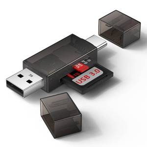 lot 13773 image: SD Card Reader USB C for iPhone 17e 17 Pro Max 17 Pro 17 iPhone Air 16e 16 Pro Max 15 Plus, USB A to USB C Micro SD Card Reader Memory Card Reader Adapter for SD SDHC SDXC MicroSD Computer PC MacBook - Retail $5