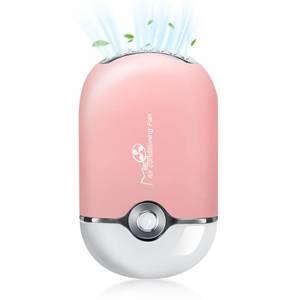 lot 13778 image: mlogiroa Lash Fan Mini Portable Eyelash Fan Handheld for Eyelash Extension Rechargeable USB C Air Cooling Blower with Built in Sponge Lash Extension Application(Pink) - Retail $7