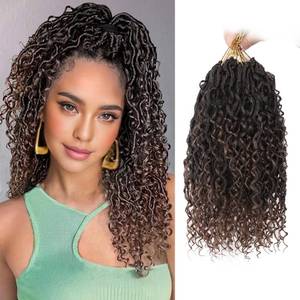 lot 13779 image: Sosihua Goddess locs crochet hair, 9 packs soft boho faux locs with curly ends bohemian crochet dreads for black women(14Inch,#T30) - Retail $29