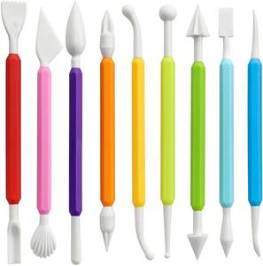 lot 13790 image: LINPHCEY Air Dry Clay Tools for Kids Ages 8 Pottery Clay Tool Kit Plastic Clay Sculpting Tools Set for DIY Project, Modeling Polymer Clay Toys Safe & Easy Grip for Beginners & Craft Lovers - Retail $9