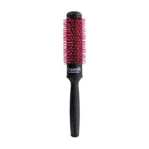 lot 13818 image: TEK Ceramik Oxy Professional Round Brush with Oxygen-Treated Ceramic Barrel and Wooden Handle Ideal for Styling Medium to Long Hair 1.18 Inch Diameter For Salon Professionals - Retail $39