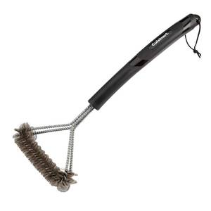 lot 13829 image: Cuisinart Coil and Brush with Angled Handle, 17 Dual Action Stainless Steel Grill Brush for Deep Cleaning All Grates, Comfortable Grip Grill Cleaner, Grill Accessory for BBQs, Cookouts & Tailgates