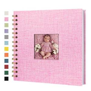 lot 13830 image: Yopih Linen Covered Scrapbook Photo Album, 8x8 Inches with Hardcover Kraft White Pages - Ideal for Travel, Wedding, Guest Book, Christmas, Baby Shower (20 Sheets40 Pages) - Retail $9