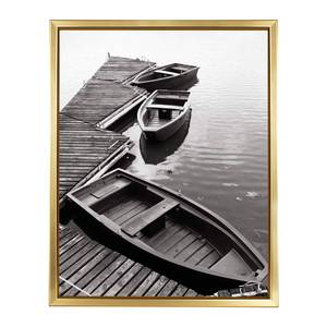 lot 13846 image: Giverny 11x14 Picture Frames, Gold Photo Frames for Wall Mounting, Simple Design Glossy Finish Frame Perfect for Home Decoration, Office, Hotel and Various Ceremonies Praties
