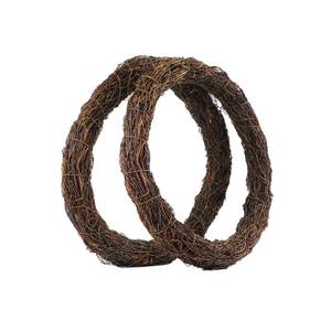 lot 60676 image: Temfmy Natural Grapevine Wreath for Crafts - 14 Inch Round Rattan Twig Wreath Base - DIY Wreaths Making Supplies for Decor - 2 Pack - Retail $26