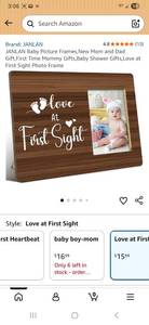 lot 5128 image: JANLAN Baby Picture Frame Love at First Sight Photo Frame