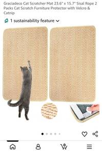 lot 5131 image: Graciadeco Cat Scratcher Mat 23.6 x 15.7 Sisal Rope