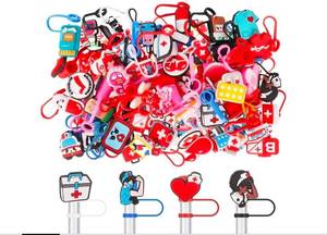 lot 5166 image: Medical-Themed Stanley Straw Covers Assortment Lot 2 Bags 36 Count