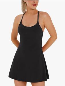 lot 13922 image: Womens Tennis Dress, Athletic Dress with Built-in Bra & Shorts Pockets Summer Dresses for Women Golf Outfits for Workout -Medium - Retail $28