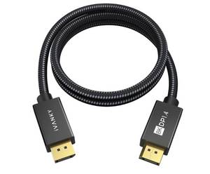 lot 13947 image: IVANKY 4K DisplayPort 1.4 Cable 3ft, VESA Certified DP to DP Cord 3.3ft, 8K60Hz, 4K240Hz, 2K240Hz, Support HBR3, 32.4Gbps, HDCP 2.2,HDR,Compatible for Gaming Monitor,TV,PC,Laptop,3090 Graphics - Retail $15