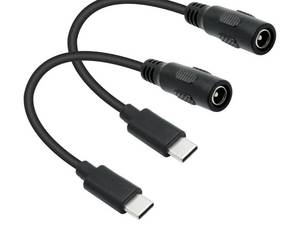 lot 13948 image: Short DC 5.5mm x 2.1mm to USB C Power Cord 6inch, DC 5521 Female to USB Type C Male Plug 5V 3A Power Charging Cable Extension Cord, for LED Desk Lamp, Small Fan Etc Other USB Type C Equipment (1Pcs) - Retail $5